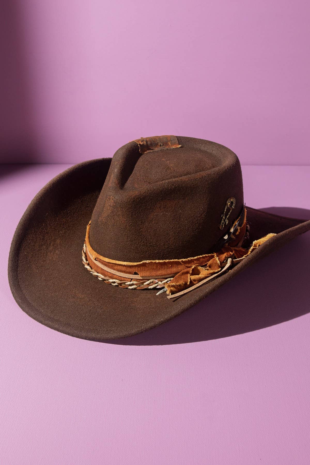 Vintage Shapeable Cowgirl Fedora Hat : BRW-BROWN