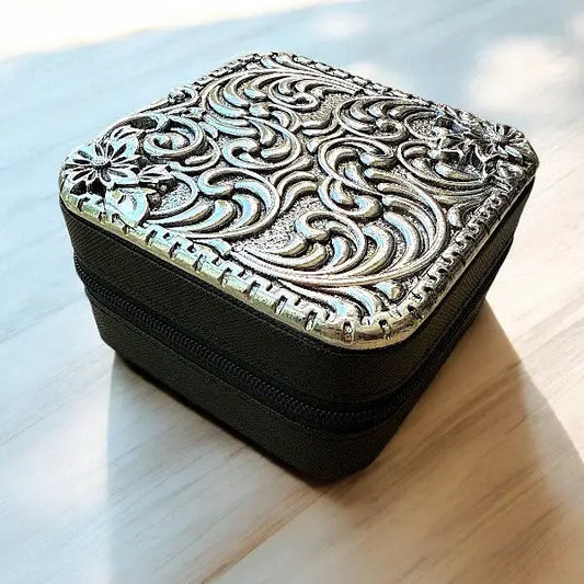 Western Flower Plate Jewelry Box