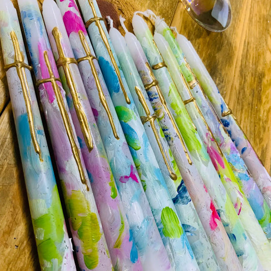 Colorful Cross Candles