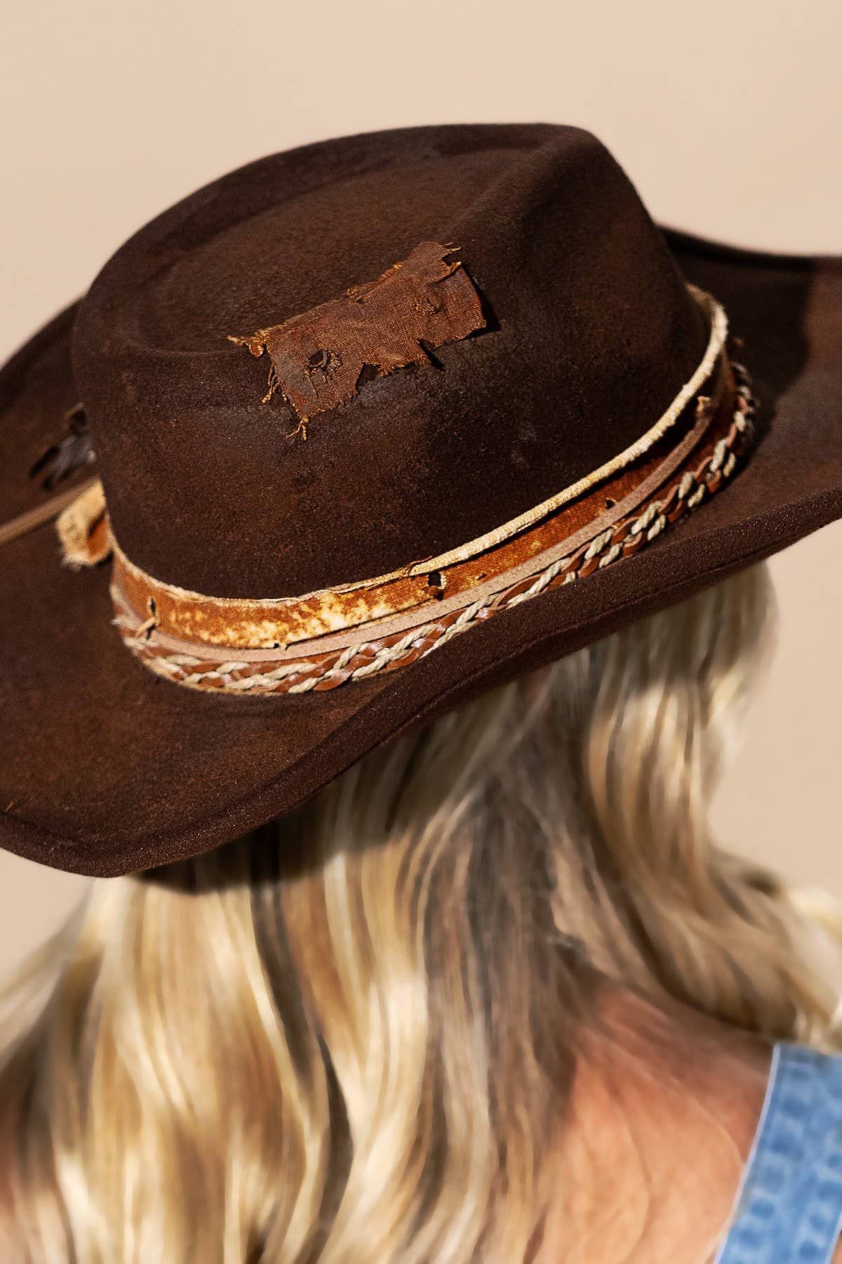 Vintage Shapeable Cowgirl Fedora Hat : BRW-BROWN