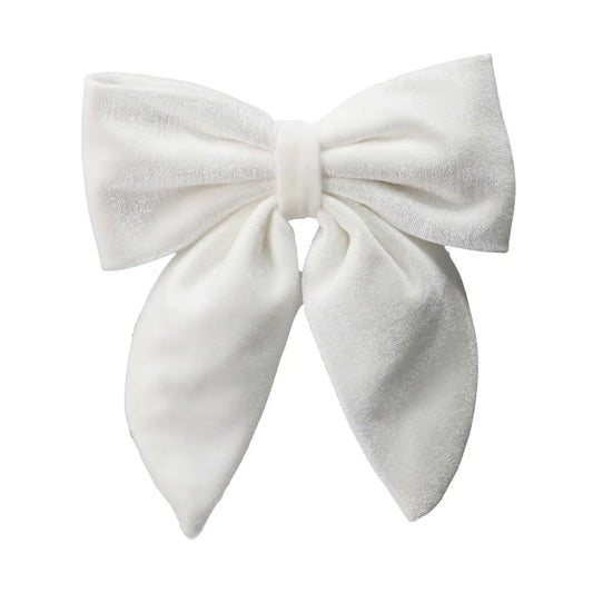 White Velvet Beau Bottle Bow
