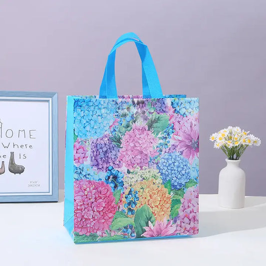 Blue Floral Gift Bag