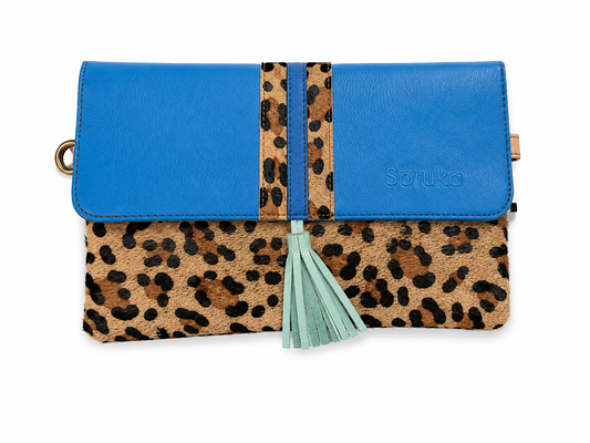Soruka Leather Purse - Blue Marianne Cross Body