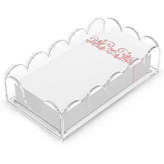 Scalloped Acrylic Napkin Holder