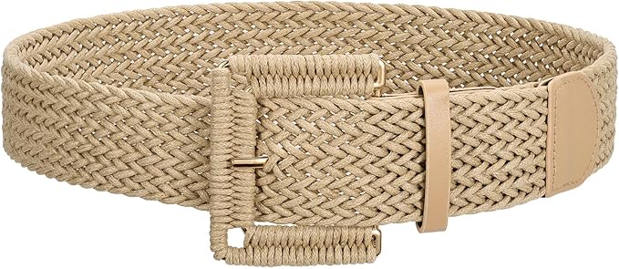 Woven Belt with Square Buckle