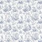 Blue Easter Bunny Toile Bottle Wrap