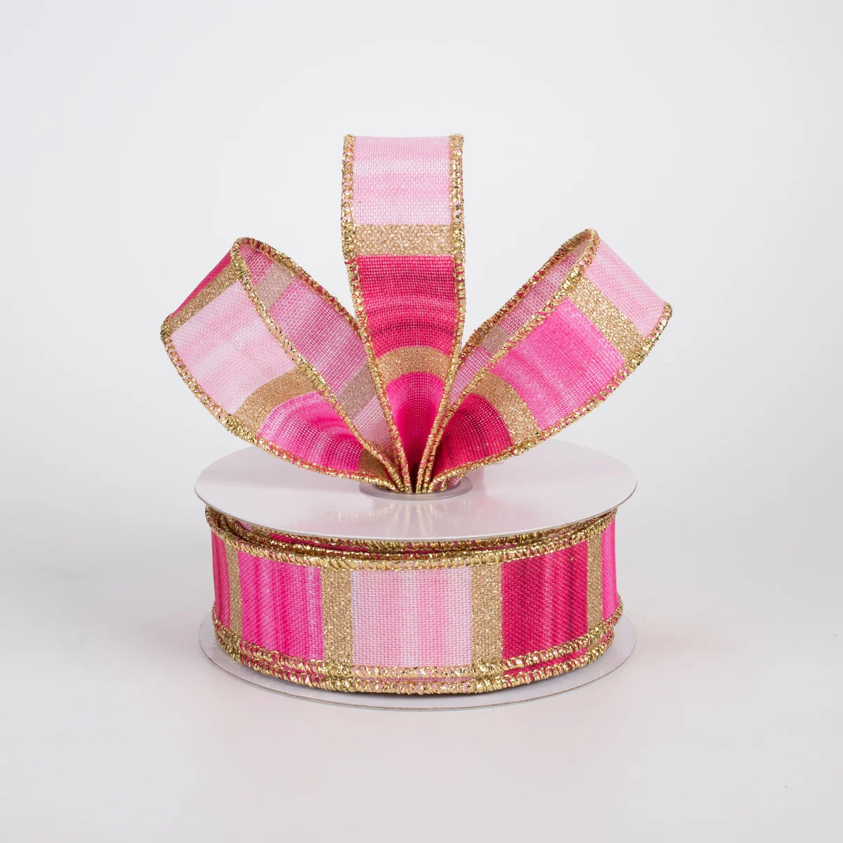 Pink Fuchsia & Gold Ribbon
