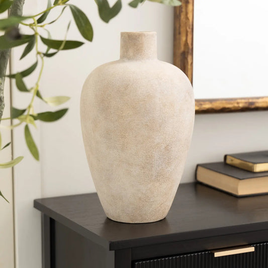 Rustic Cream Ceramic Vase