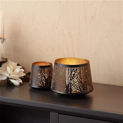 Metal Leaf Candle Holders