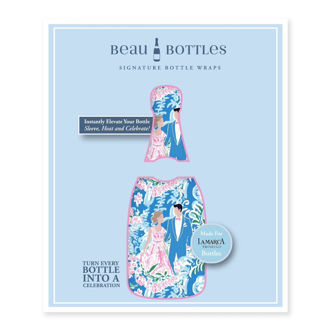 Bride & Groom Bottle Wrap