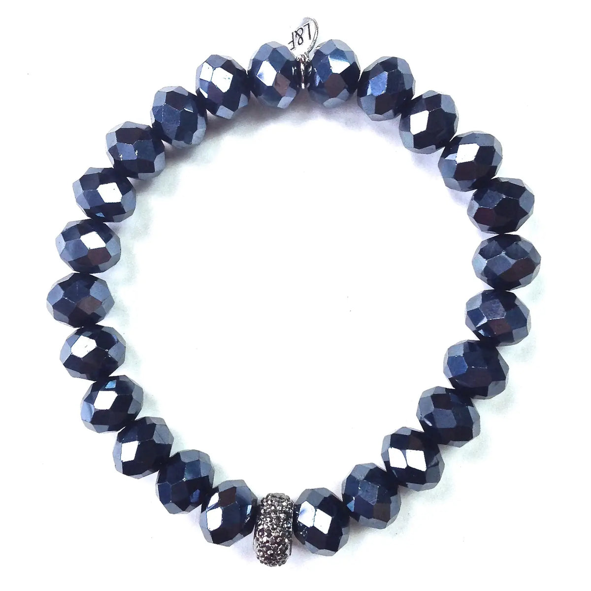 Lost & Found - Glass Stretch Bracelet - Indigo