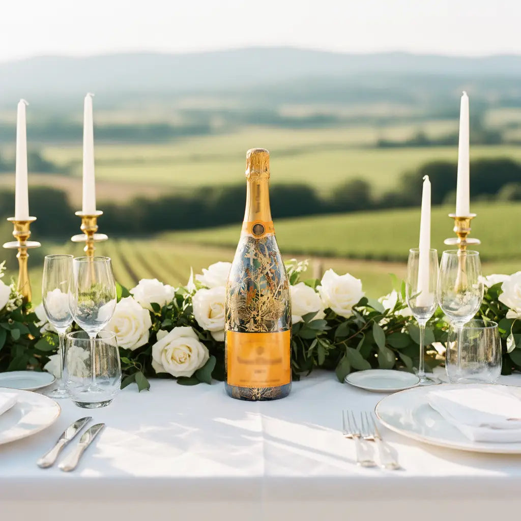 Clear Golden Botanical Bottle Wrap