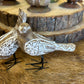 Carved Birds With Metal Legs