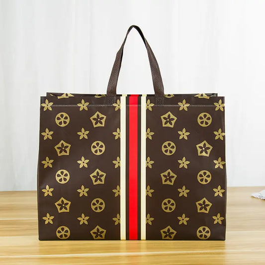 Brown & Red Stripe Gift Bag