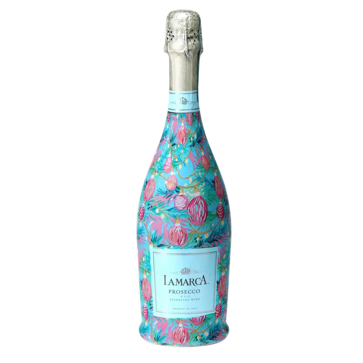 Twinkling Lights & Ornaments Prosecco Bottle Wrap