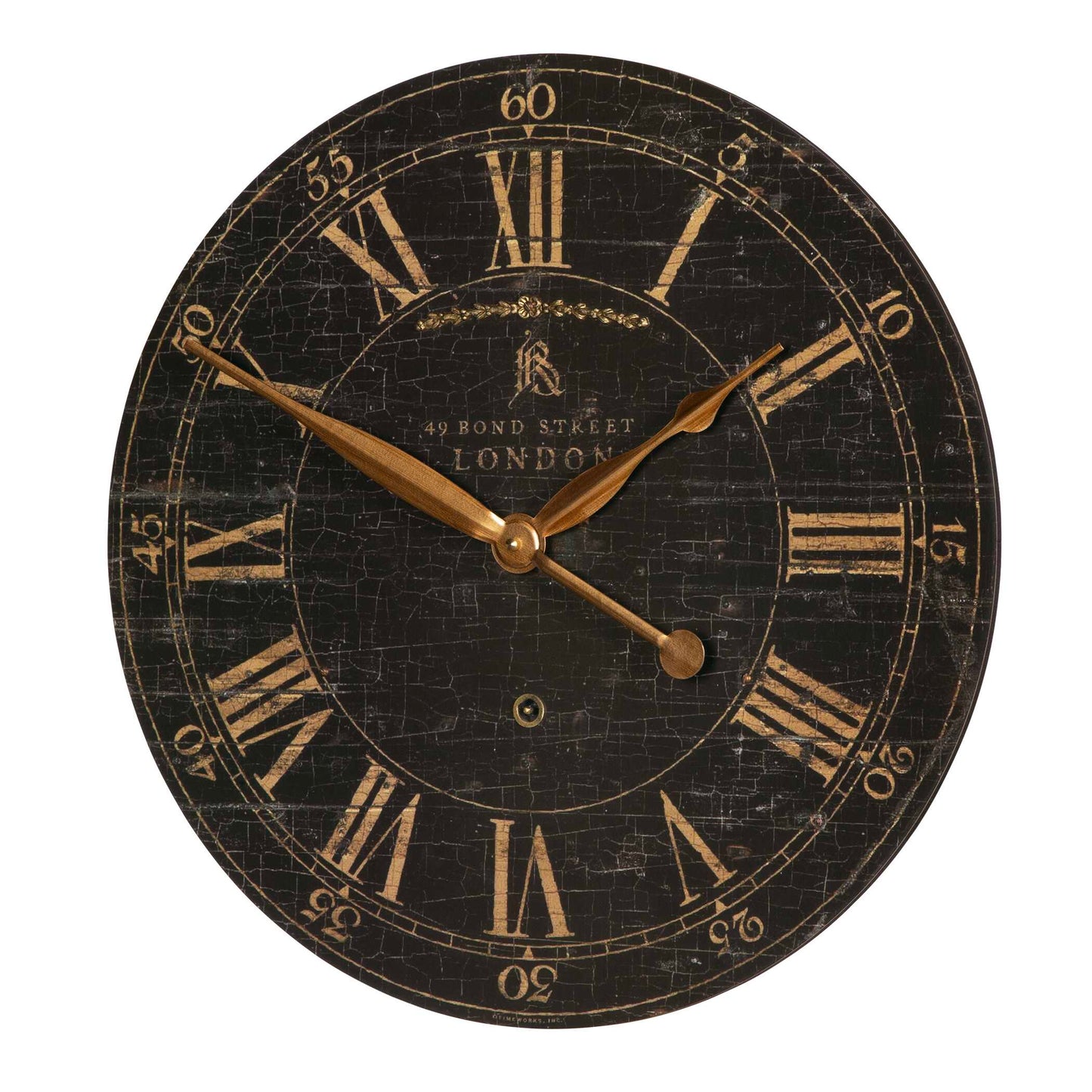 Uttermost Bond Street 18" Black Wall Clock