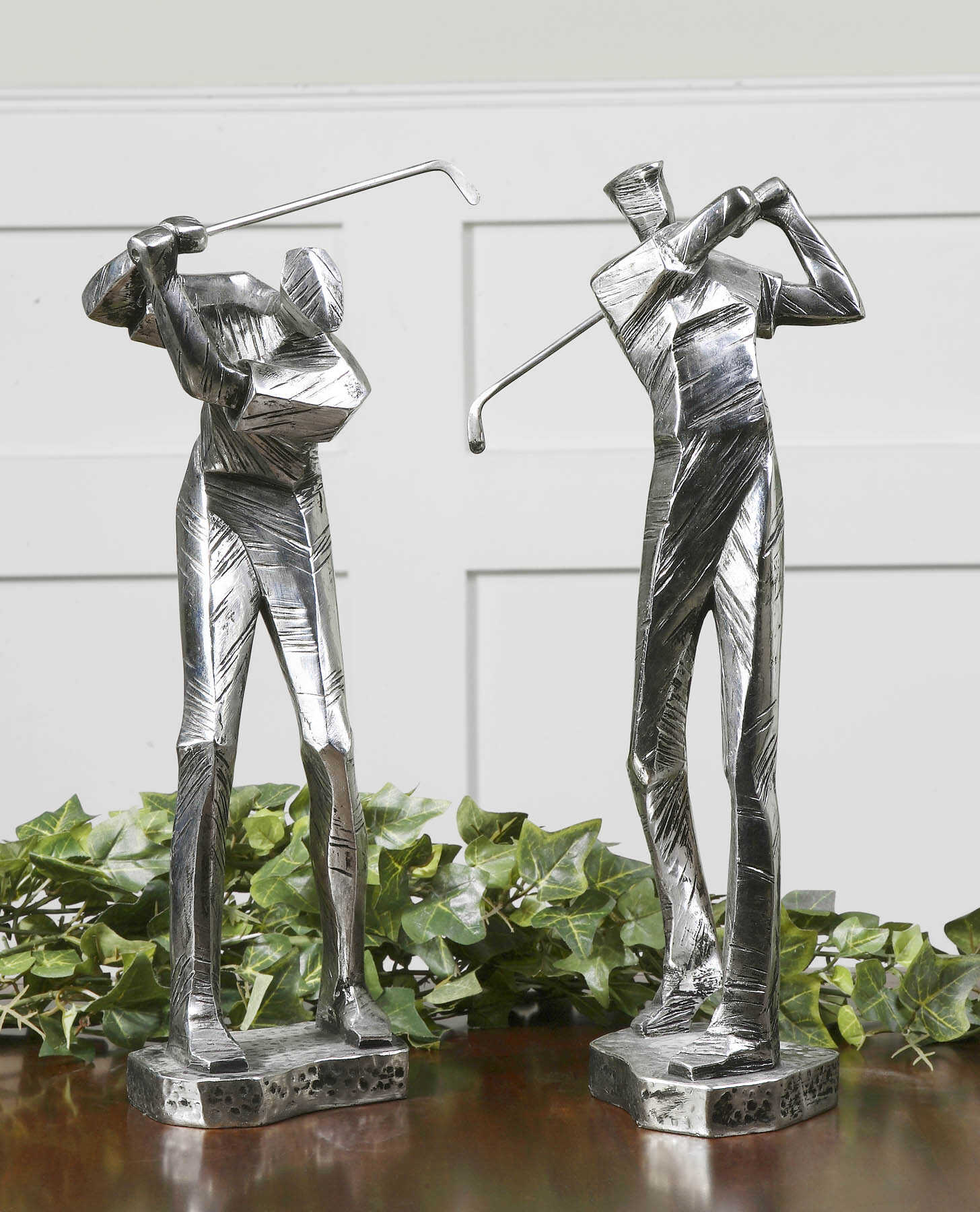 Uttermost Practice Shot Metallic Statues Set/2