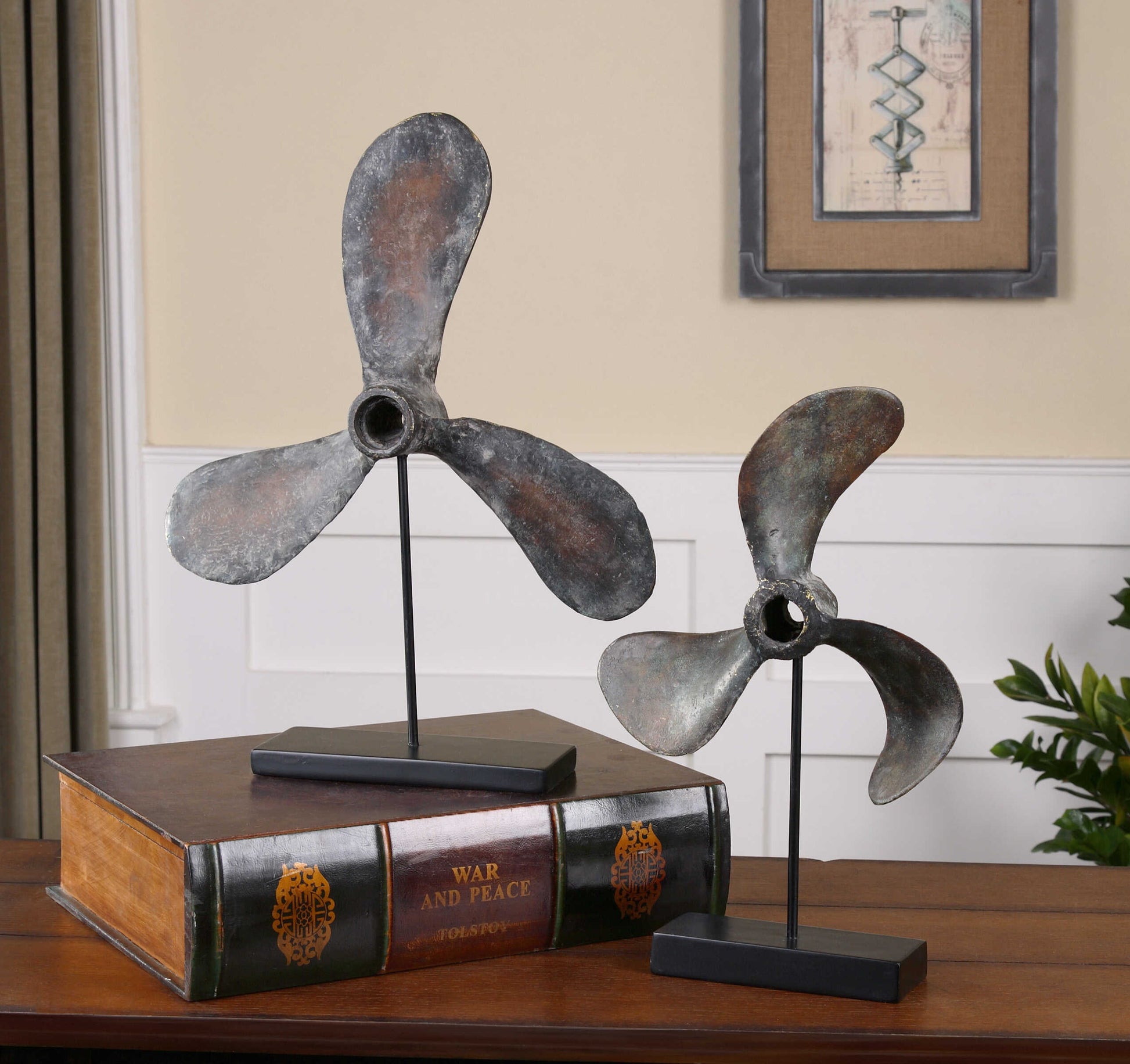 Uttermost Propellers Rust Sculptures Set/2