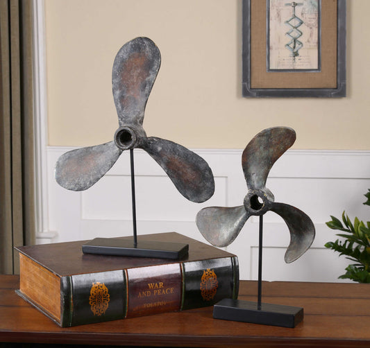 Uttermost Propellers Rust Sculptures Set/2