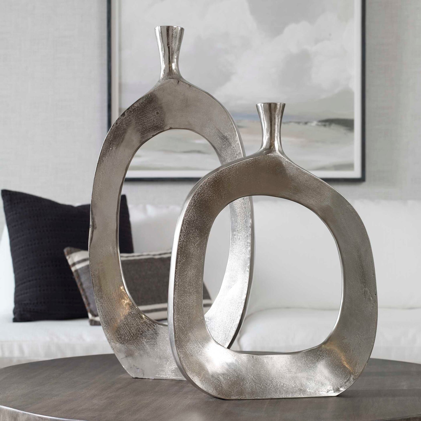 Uttermost Cierra Aluminum Vases Set/2
