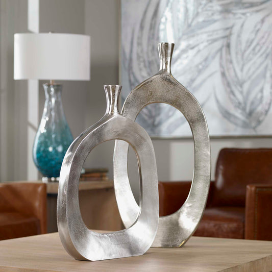 Uttermost Cierra Aluminum Vases Set/2