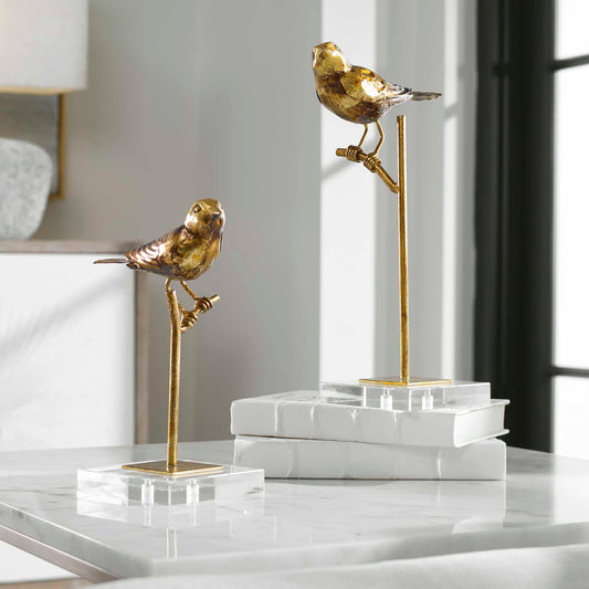 Uttermost Passerines Bird Sculptures Set/2