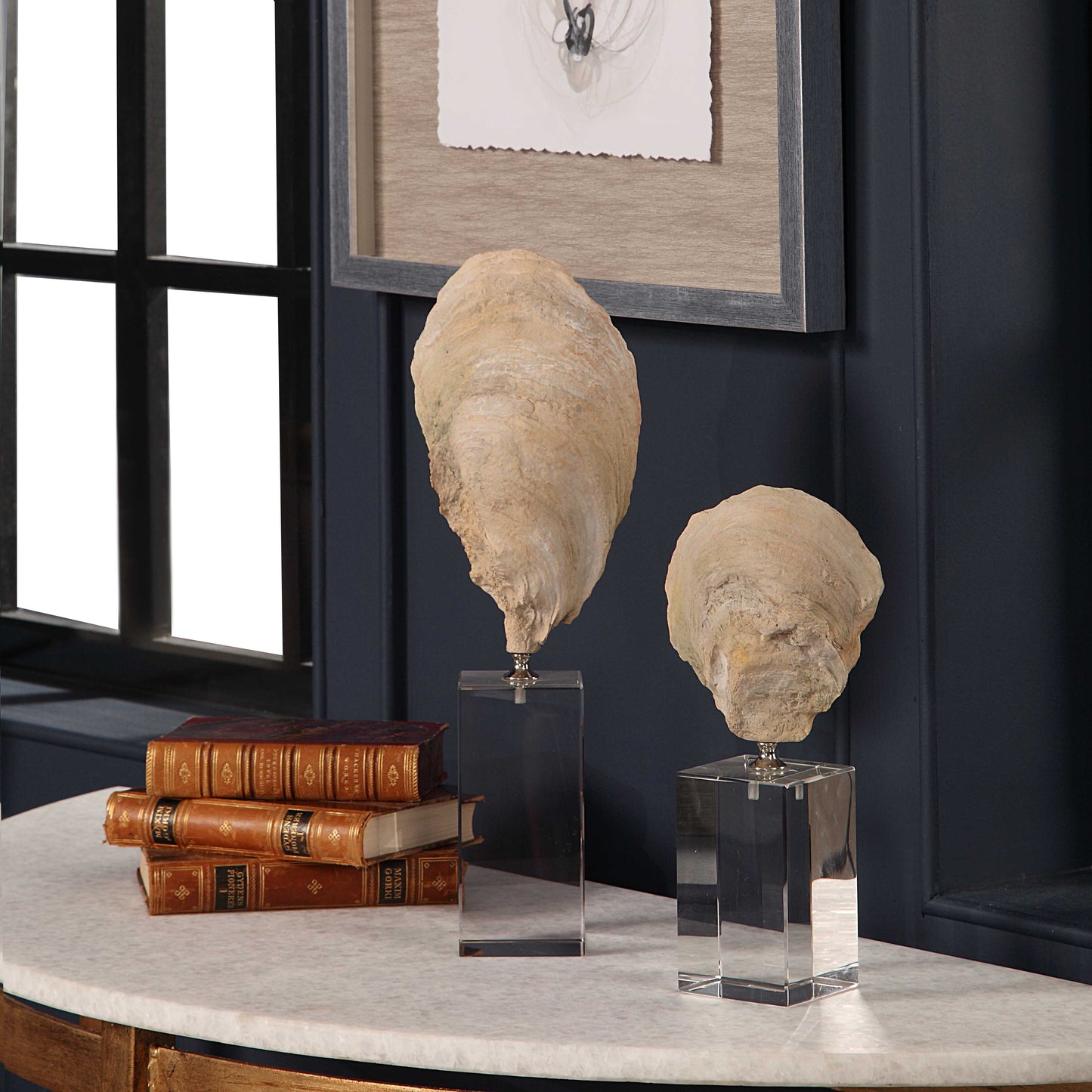 Uttermost Oyster Shell Sculptures Set/2