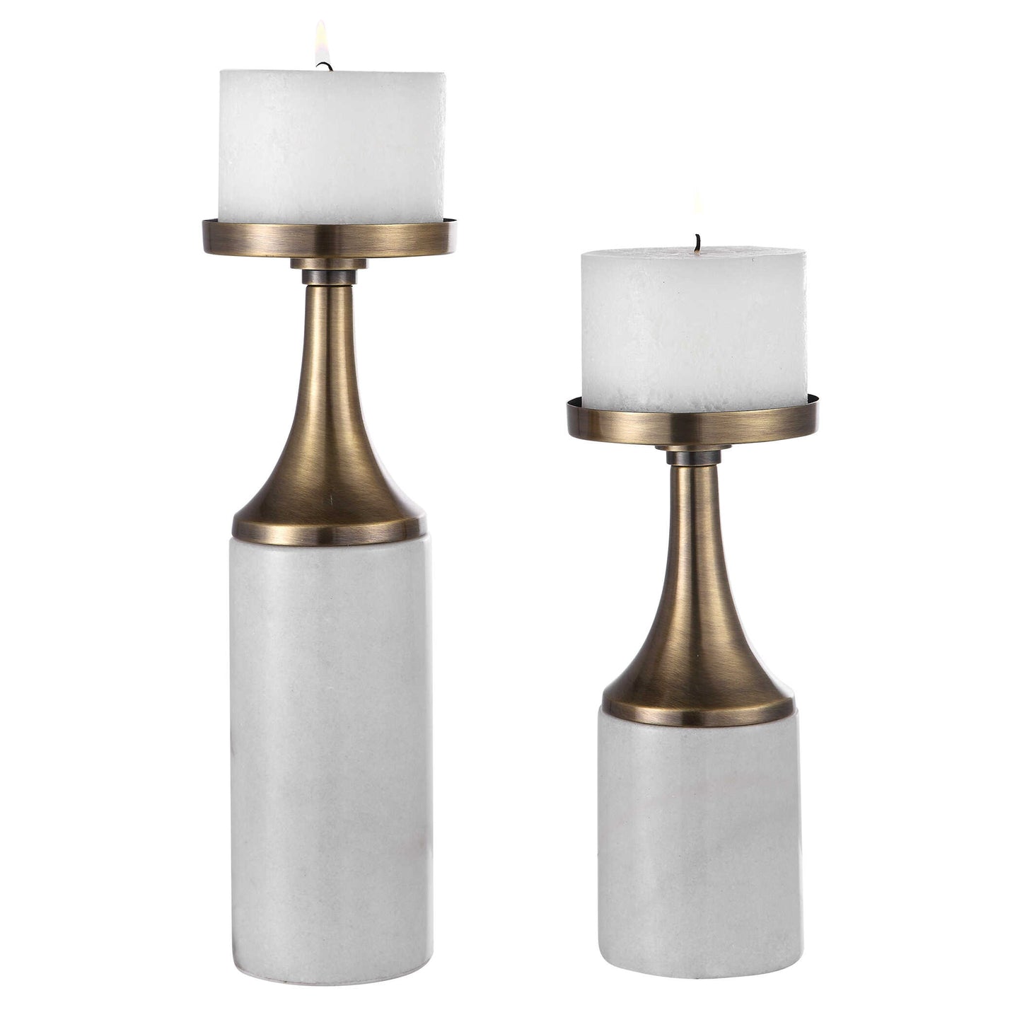 Uttermost Castiel Marble Candleholders Set/2