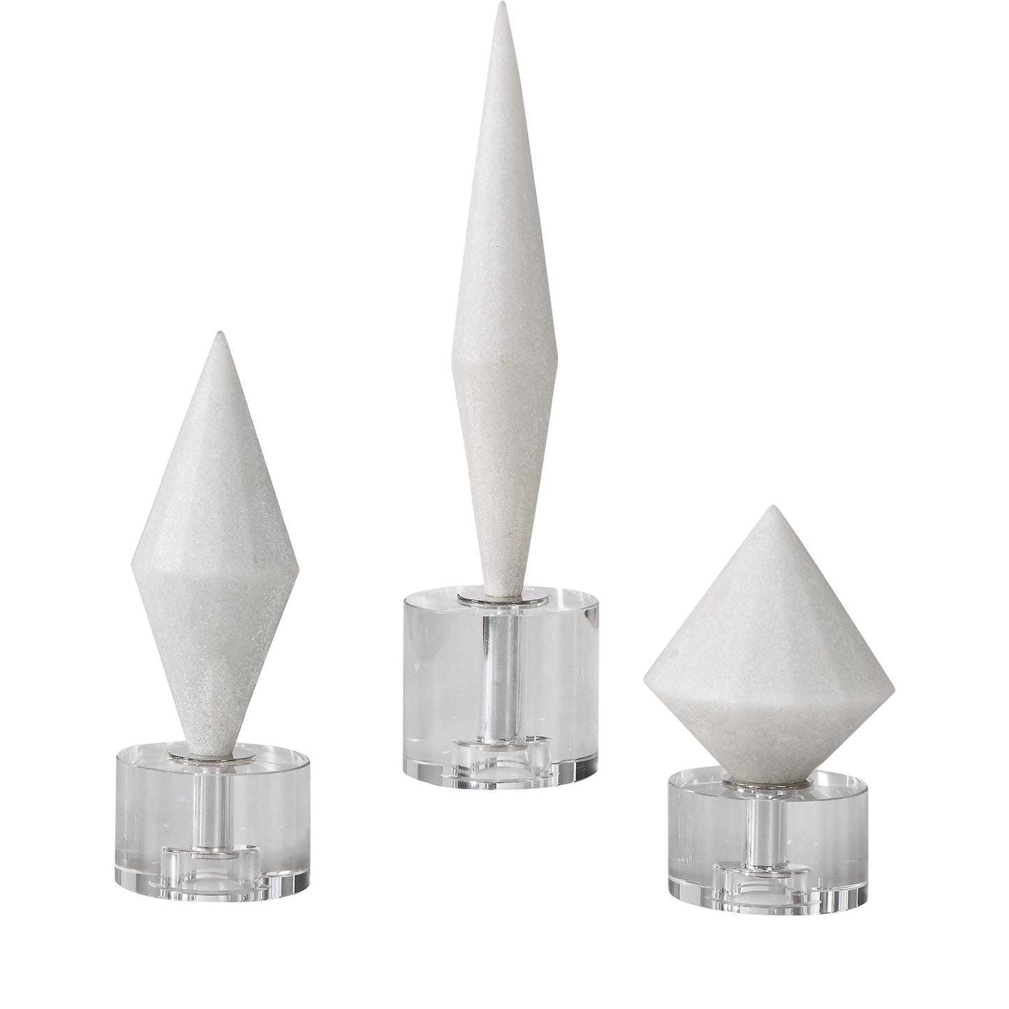 Uttermost Alize White Stone Sculptures Set/3