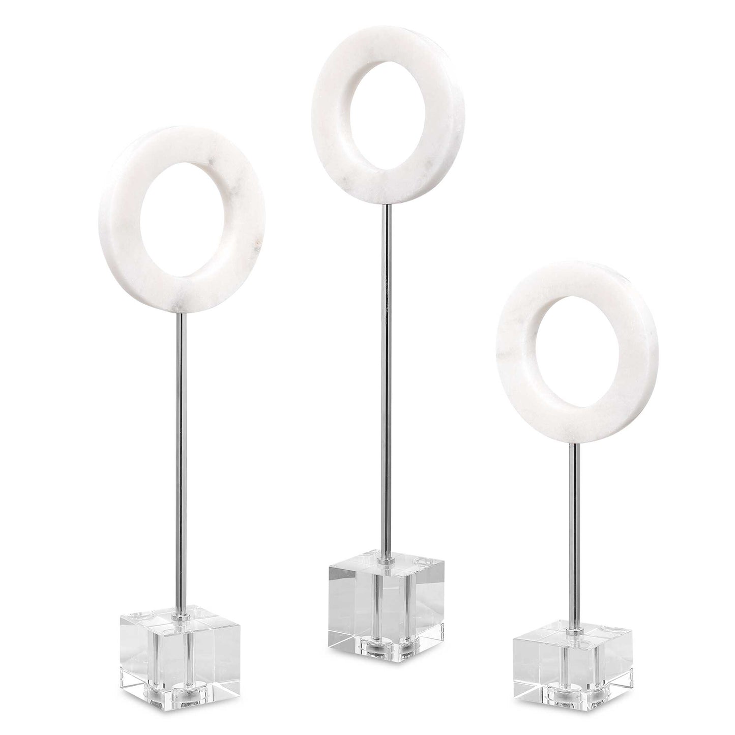 Uttermost Coin Toss Marble Rings Set/3