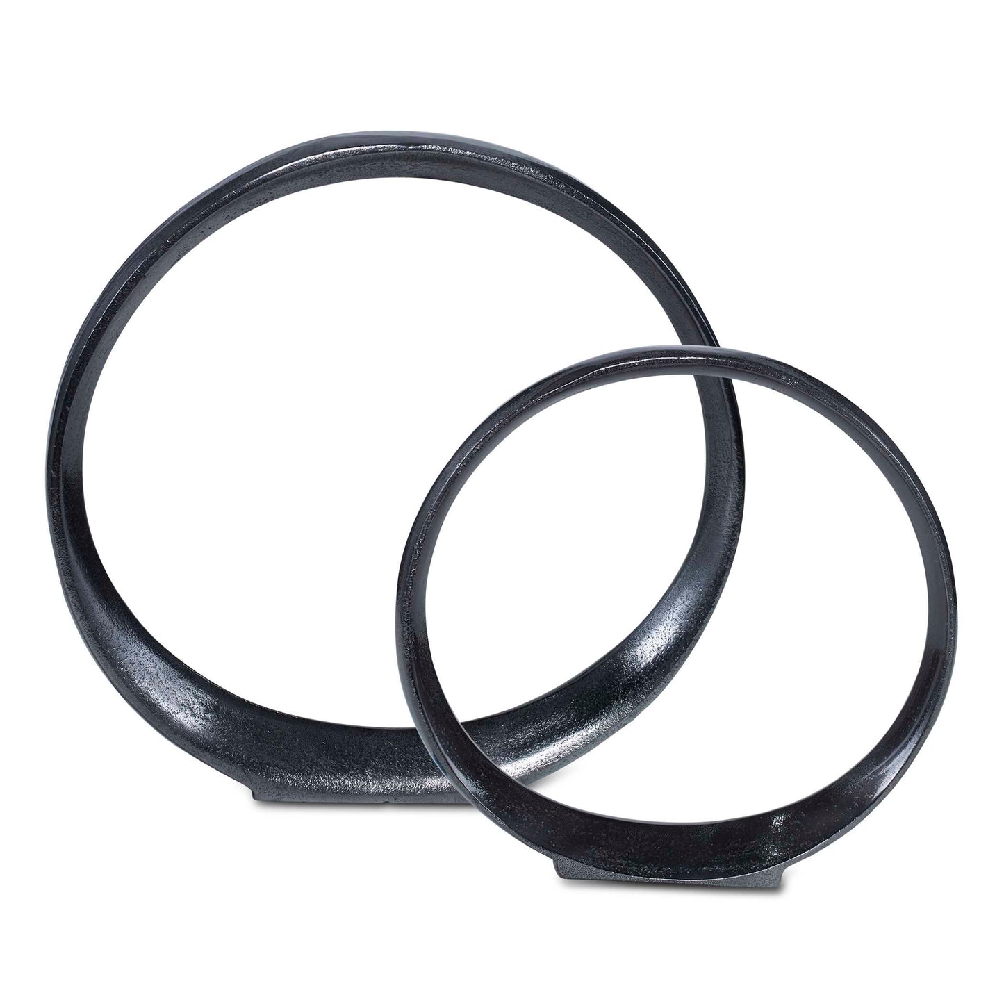 Uttermost Orbits Black Ring Sculptures Set/2