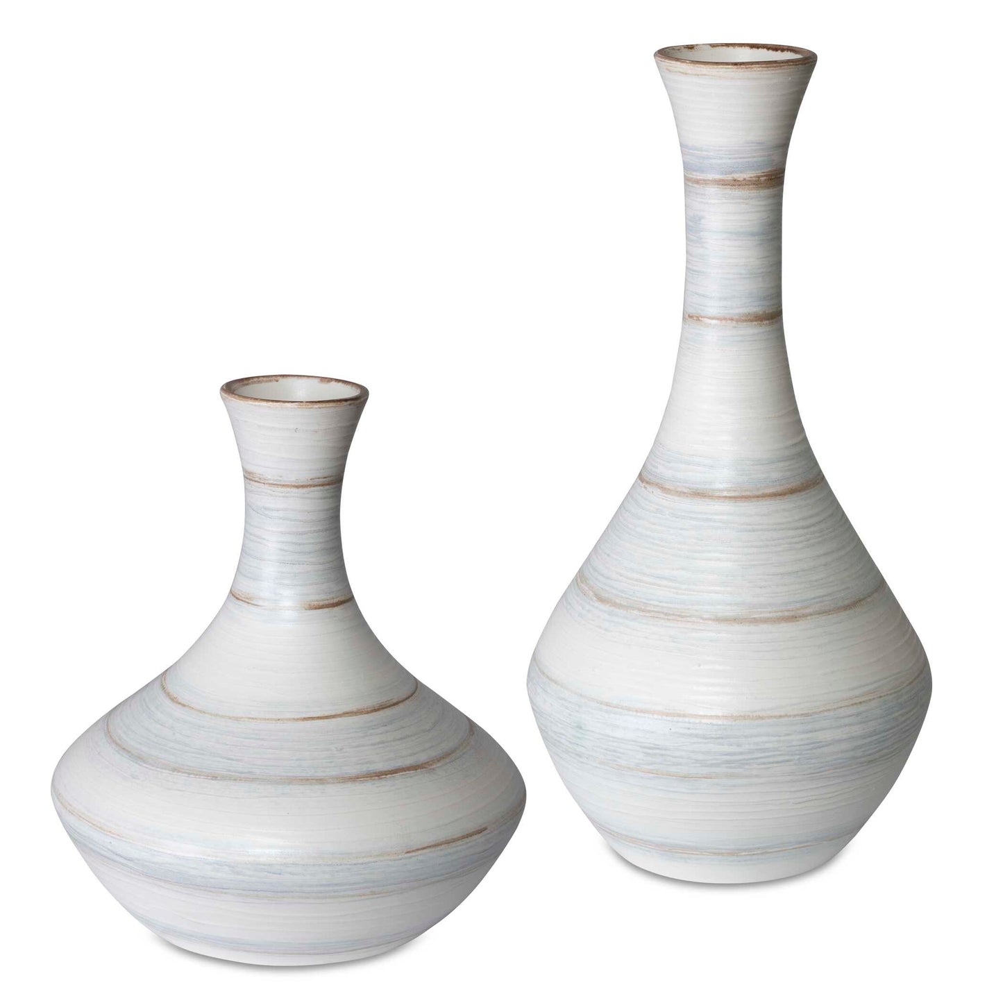 Uttermost Potter Fluted Striped Vases Set/2