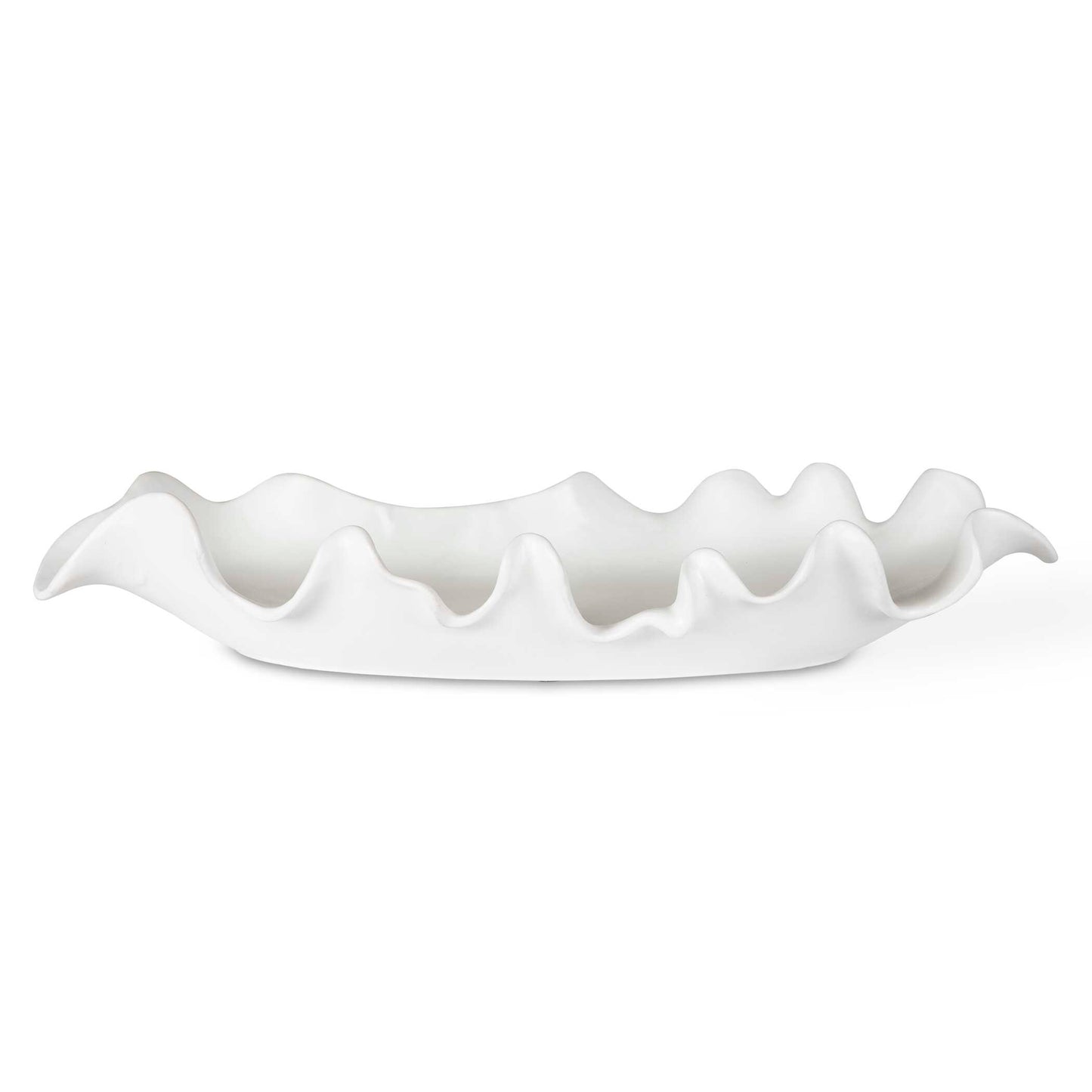 Uttermost Ruffled Feathers Modern White Bowl