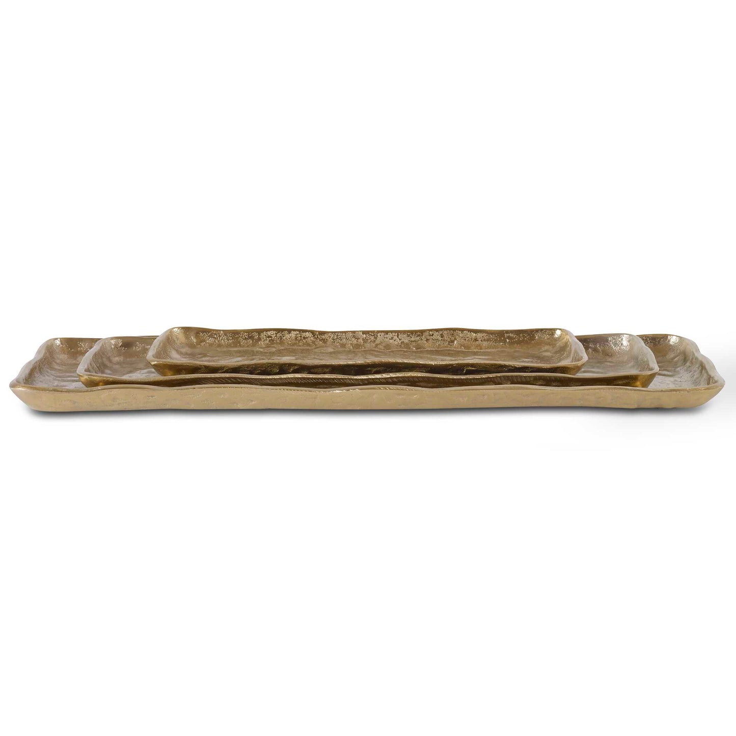 Uttermost Artisan Antique Gold Trays Set/3