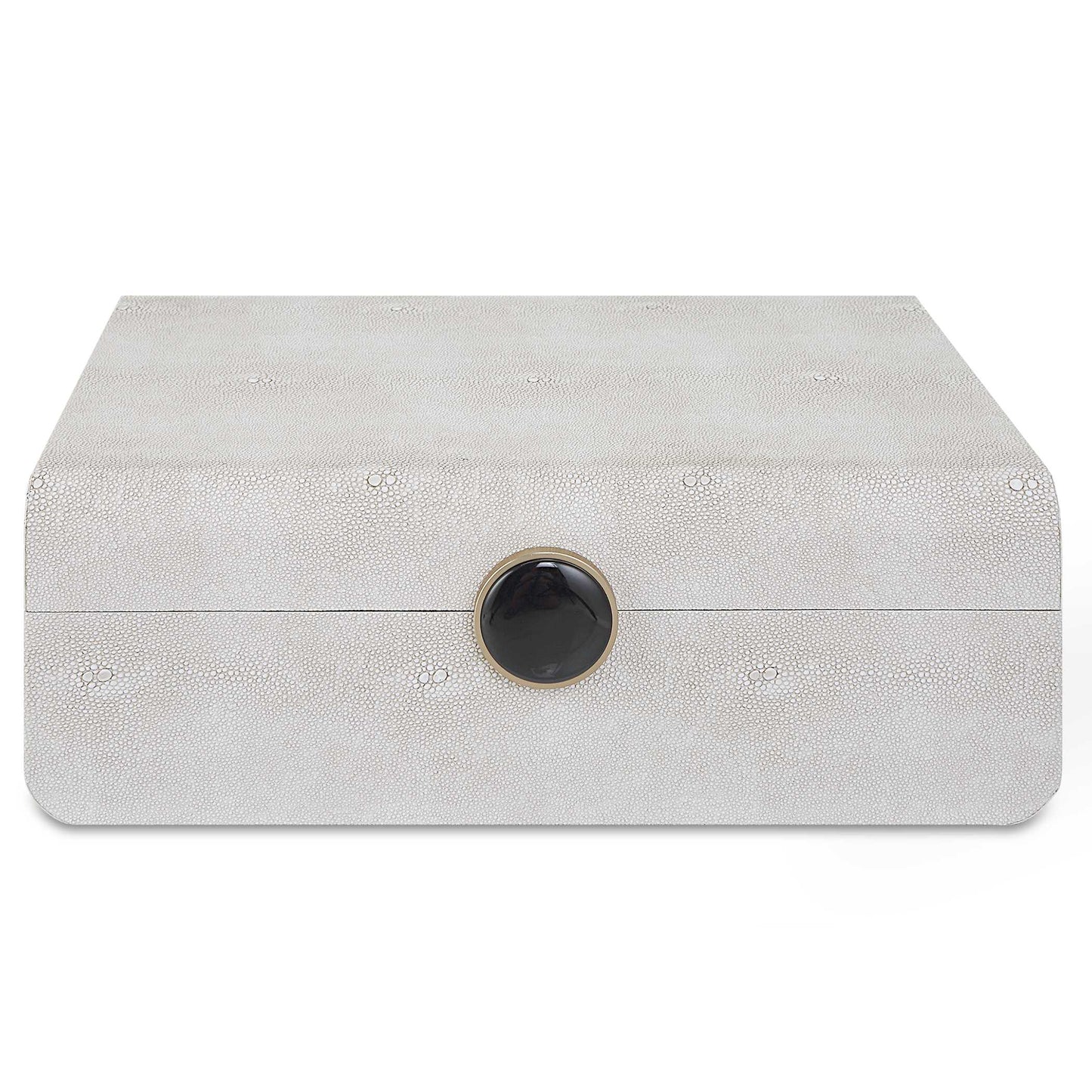 Uttermost Lalique White Shagreen Box