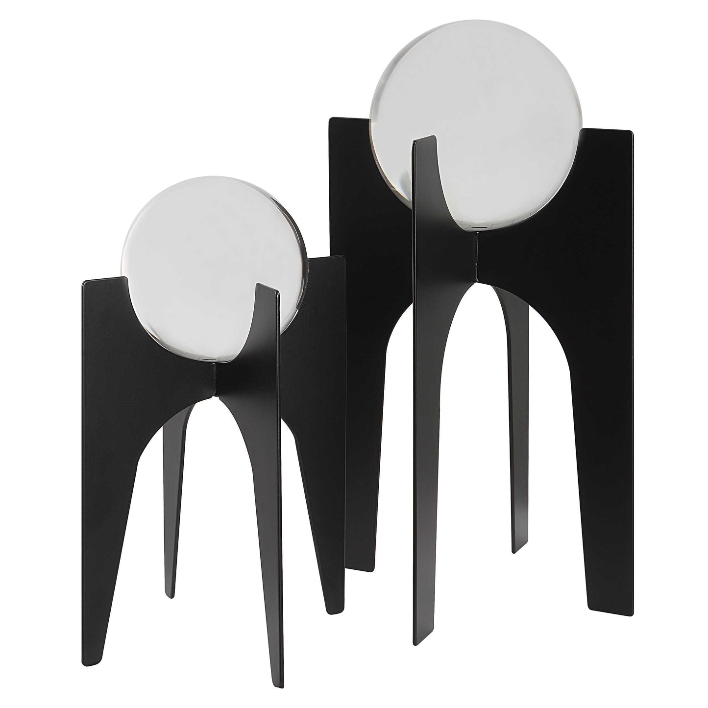 Uttermost Ellianna Crystal Spheres On Black Base Set/2