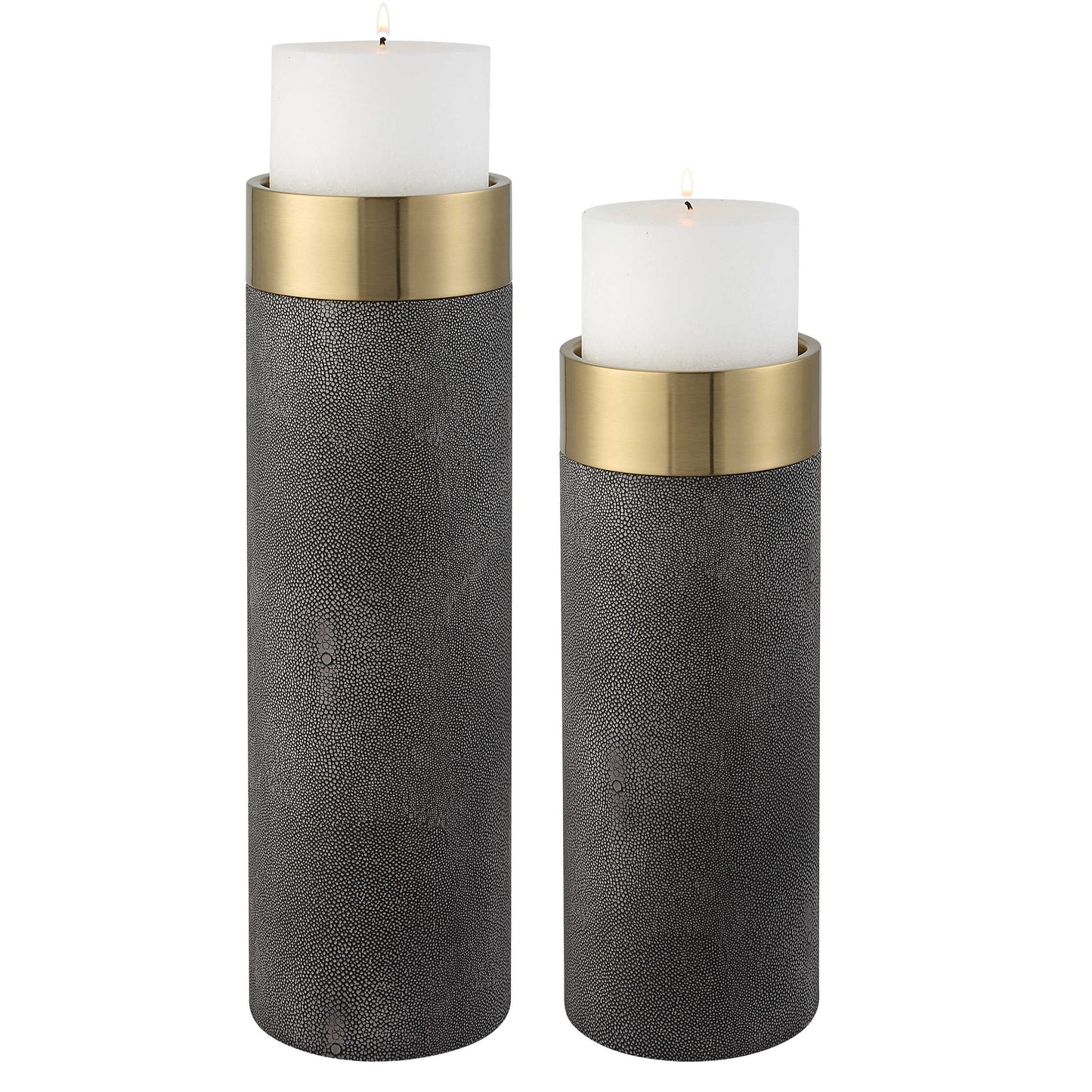 Uttermost Wessex Gray Candleholders Set/2