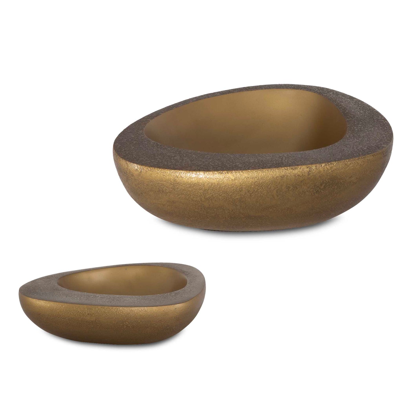 Uttermost Ovate Brass Bowls Set Of 2