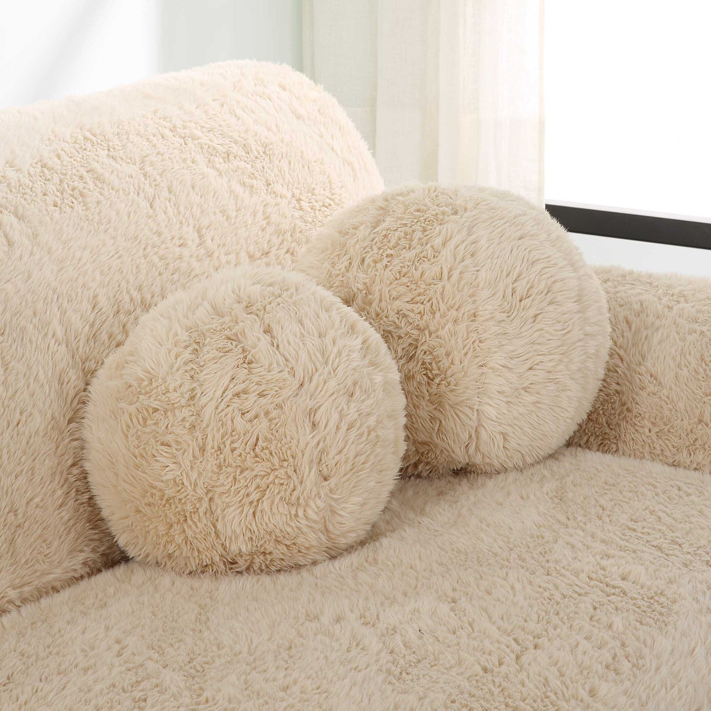 Uttermost Abide Ball Sheepskin Pillows Set/2