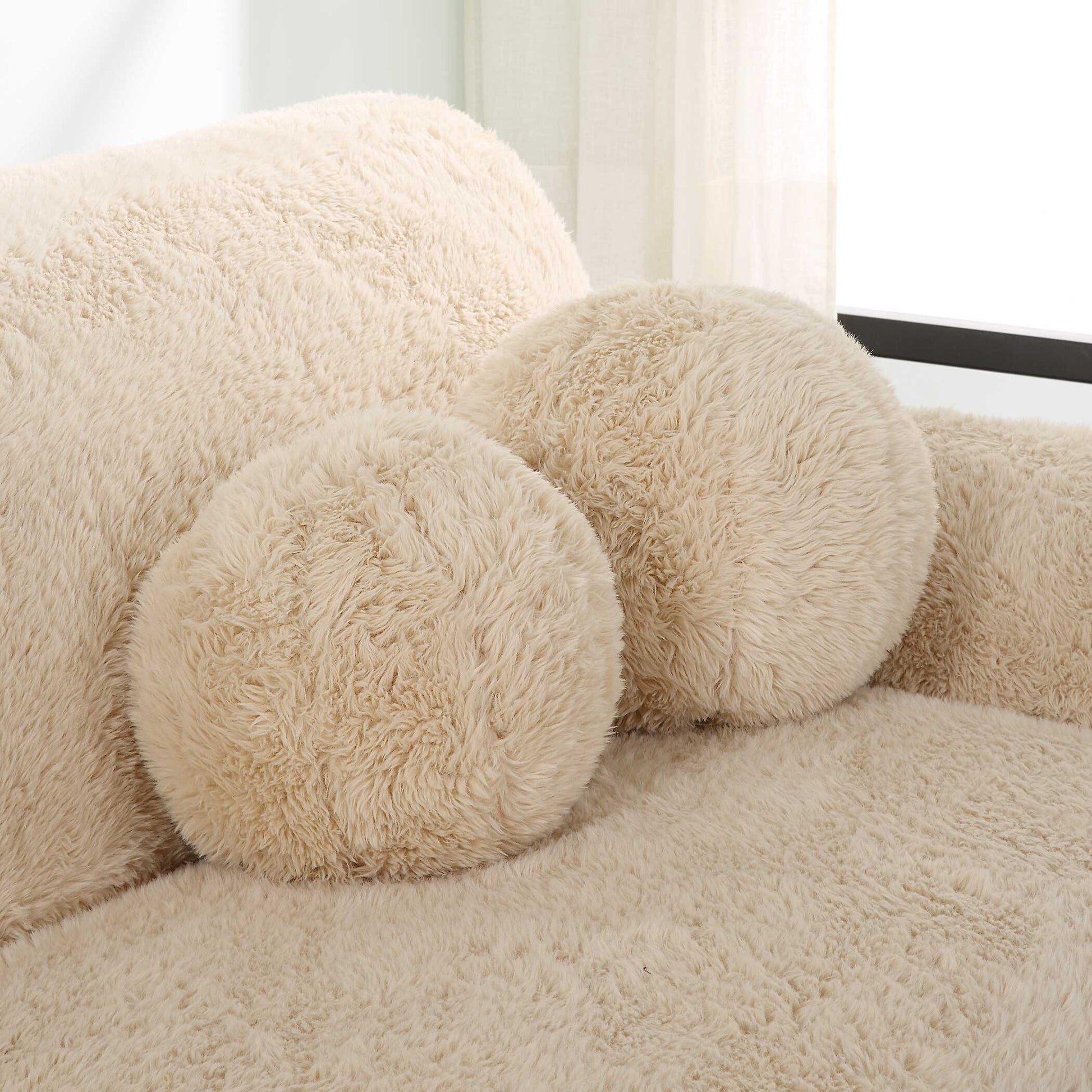 Uttermost Abide Ball Sheepskin Pillows Set/2