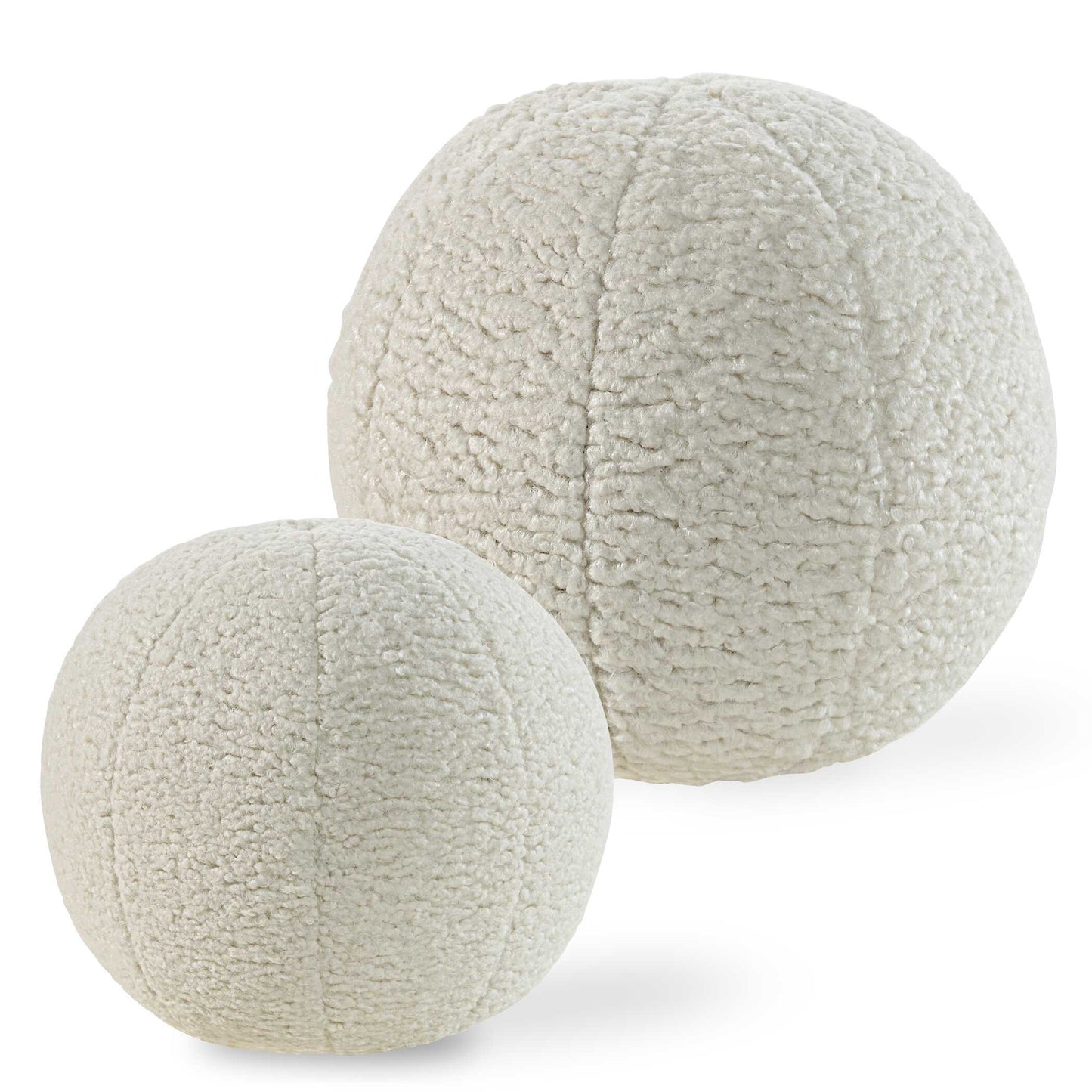 Uttermost Capra Ball Sheepskin Pillows Set/2