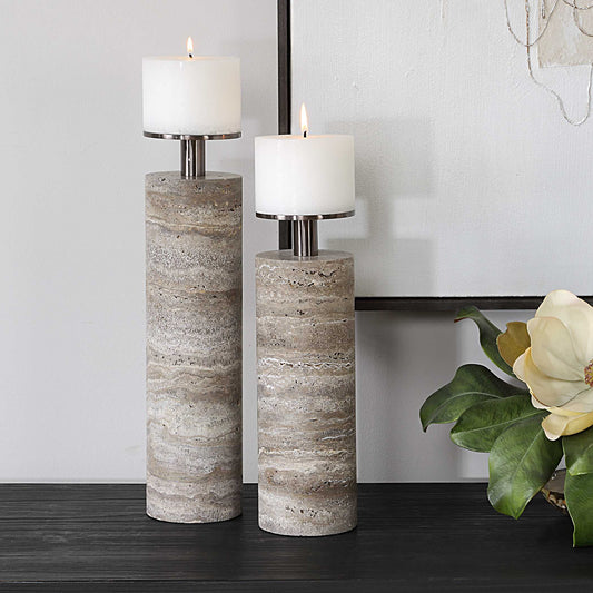 Uttermost Shadowstone Candleholders Set/2