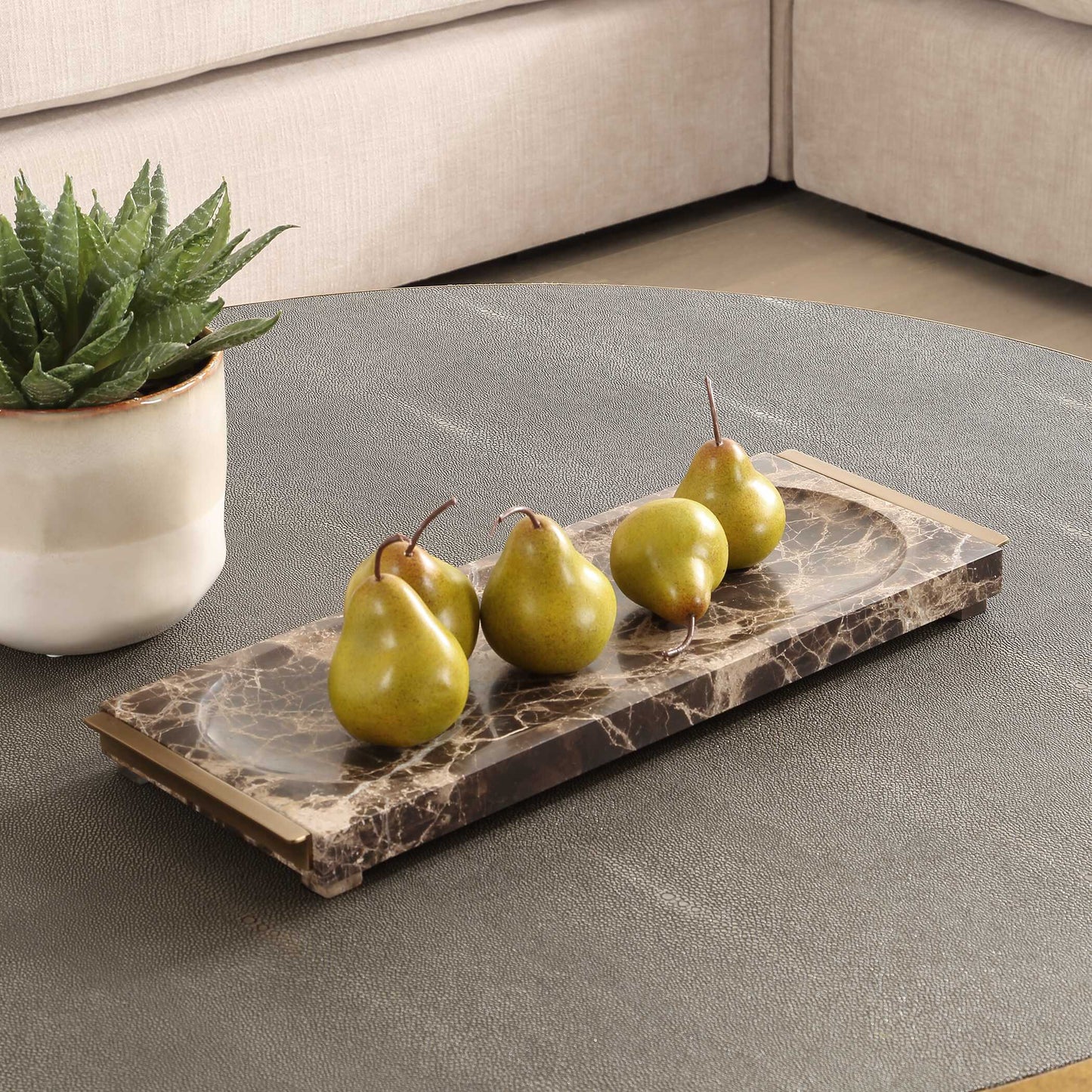 Uttermost Marble Tray Crest
