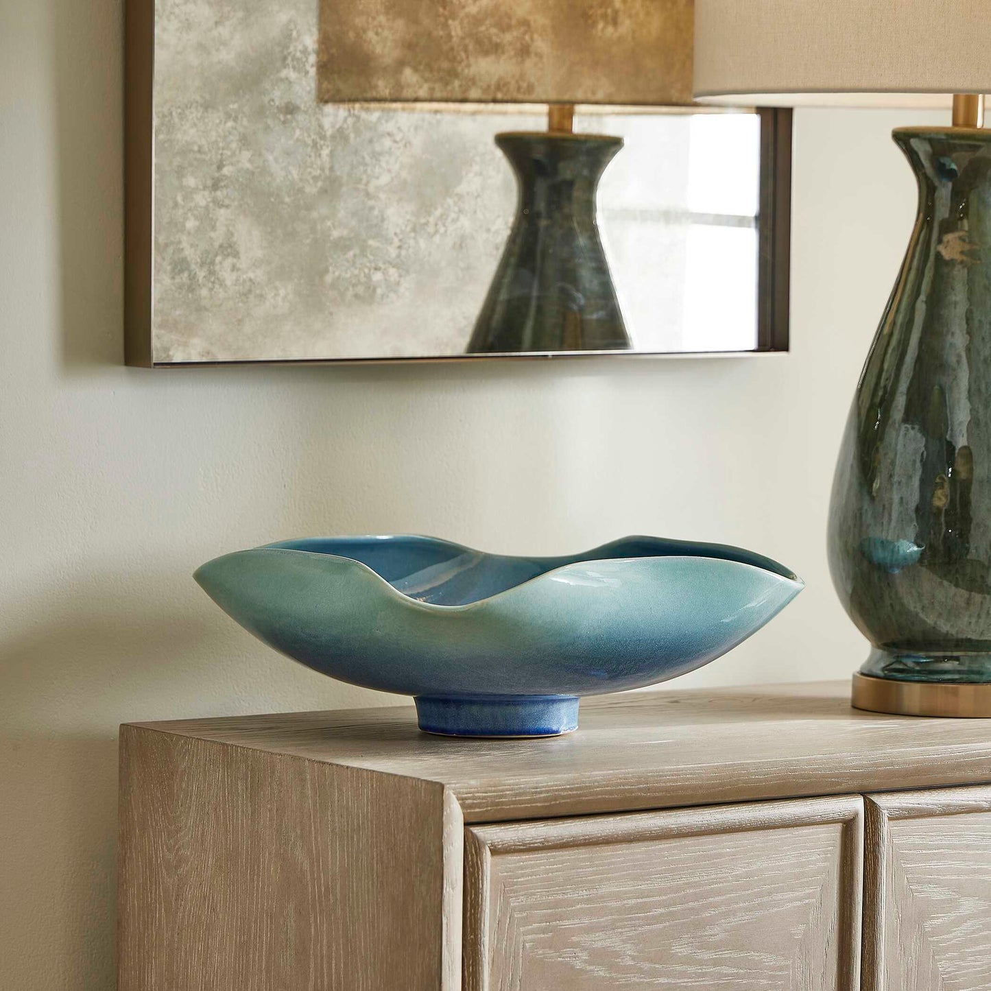 Uttermost Blue Lagoon Outdoor Bowl