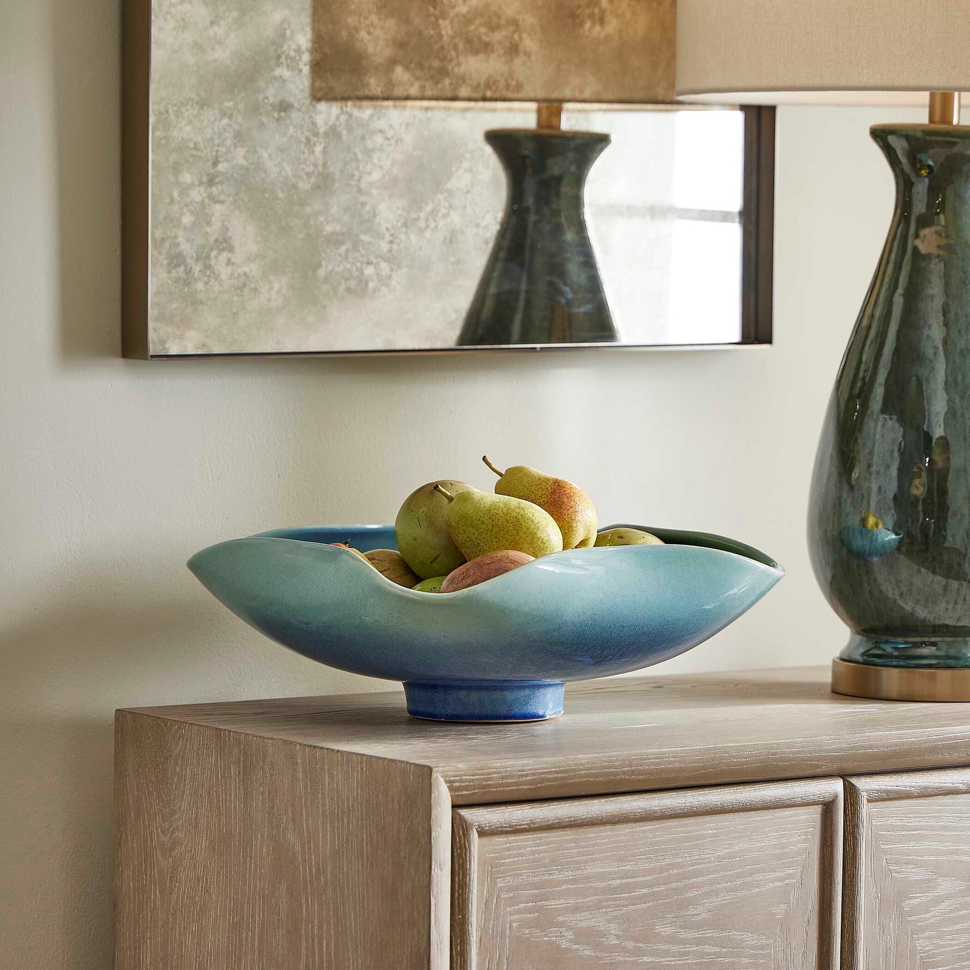 Uttermost Blue Lagoon Outdoor Bowl