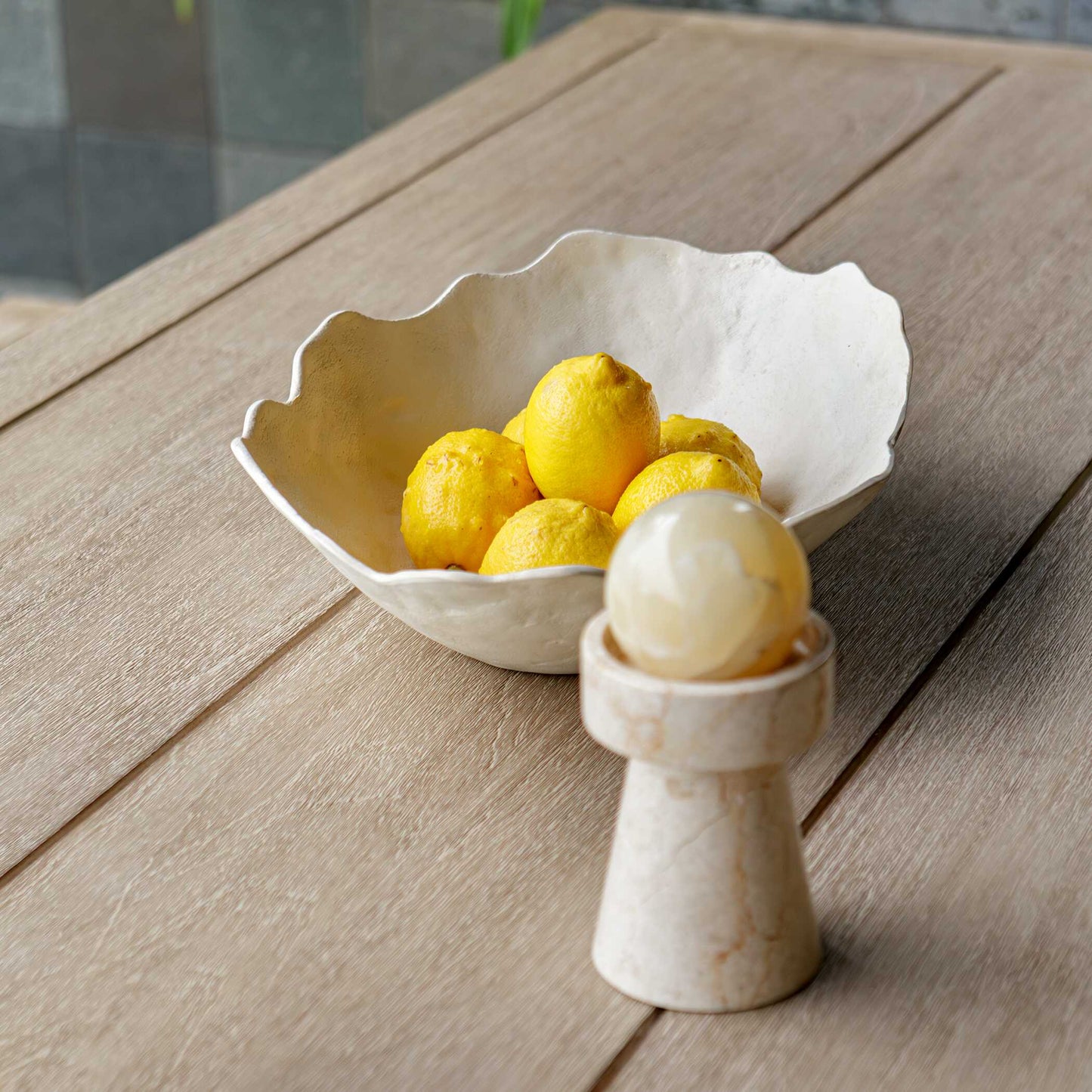 Uttermost Obscura Warm White Outdoor Bowl
