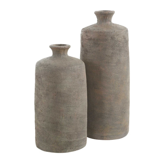 Uttermost Terrene Clay Vases, S/2 - Brown