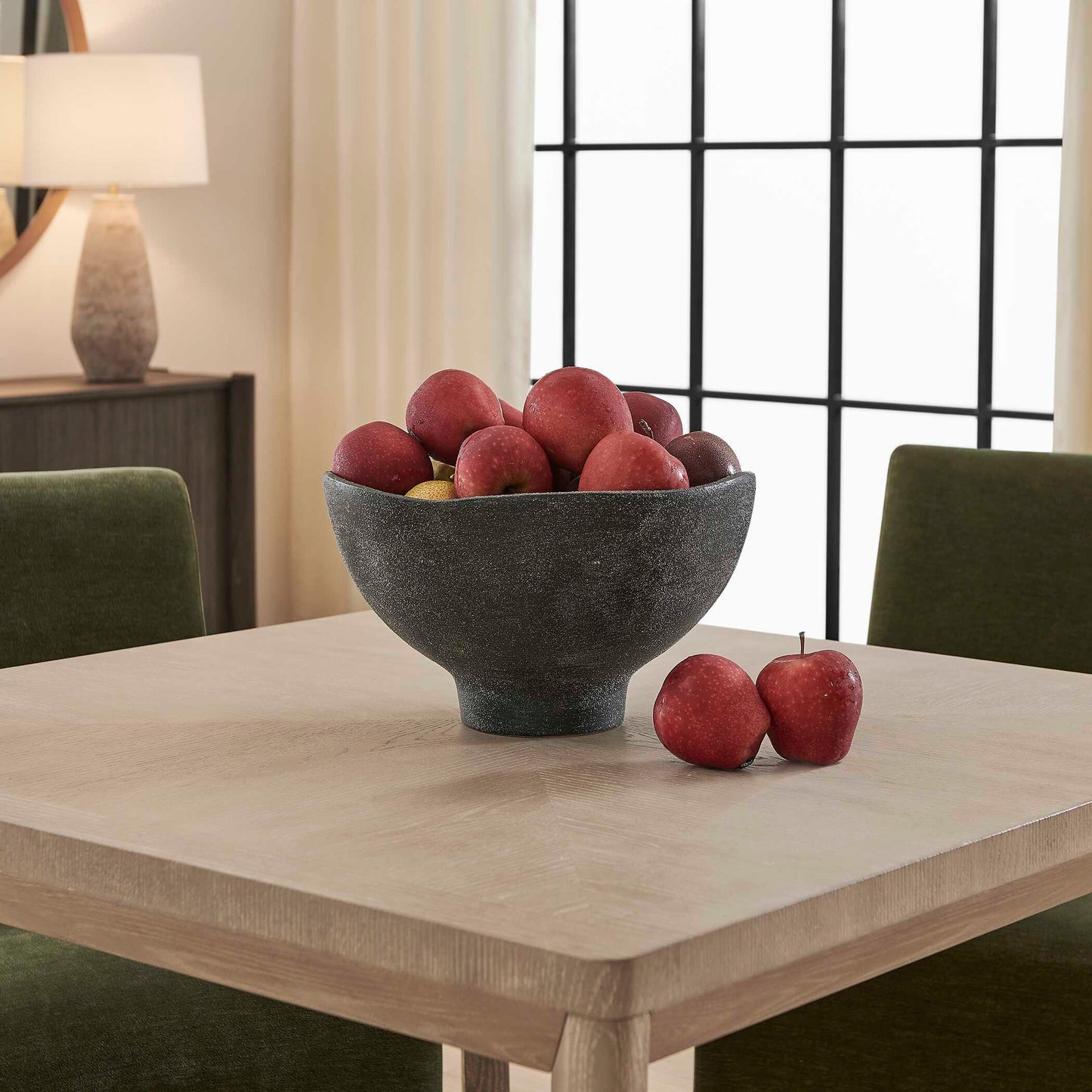 Uttermost Komorebi Indoor-Outdoor Black Bowl