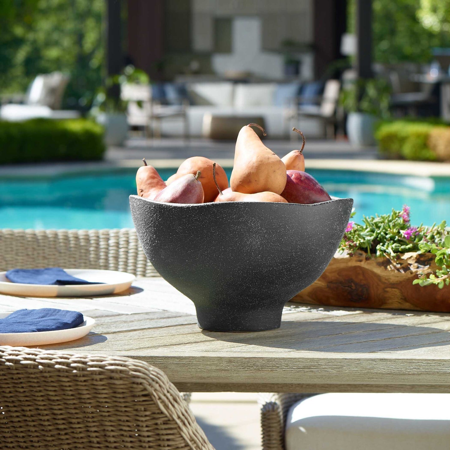 Uttermost Komorebi Indoor-Outdoor Black Bowl