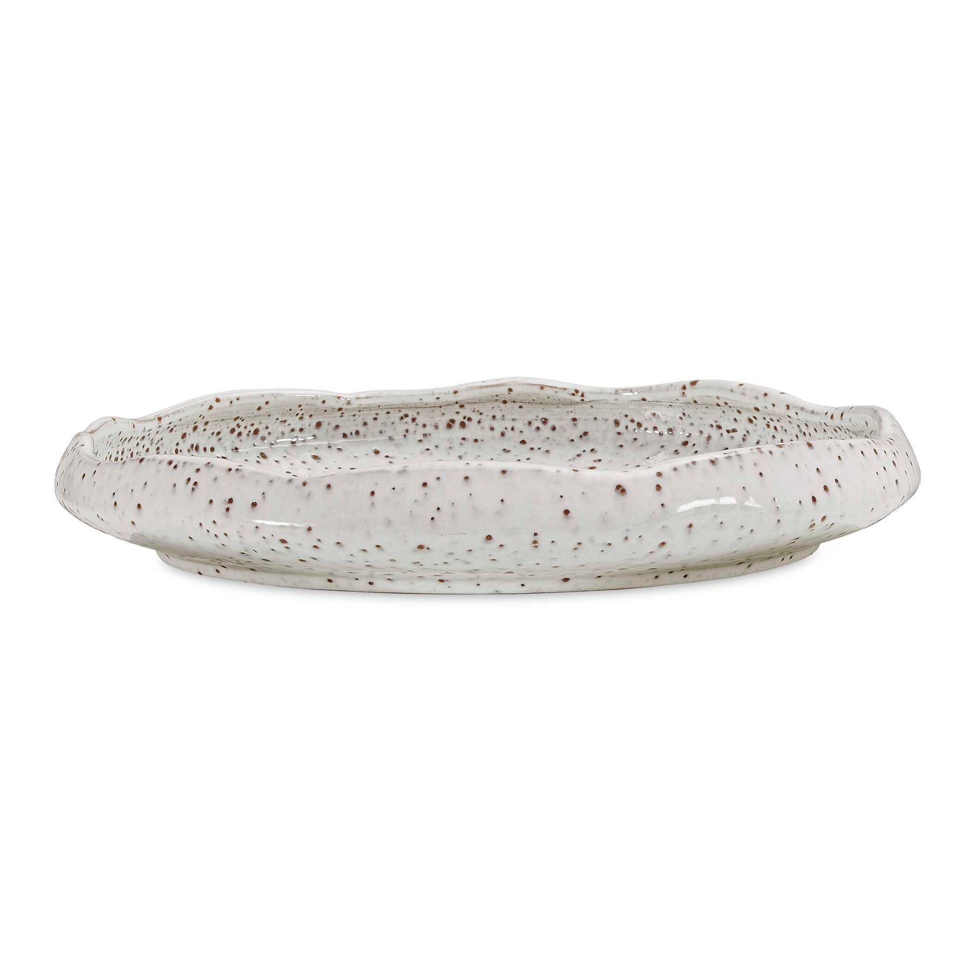 Uttermost Stardust Ripple Indoor-Outdoor White Bowl - White